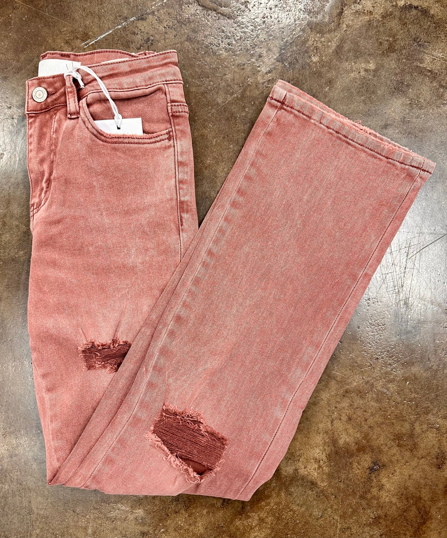 High Rise Bootcut Jeans - Blush