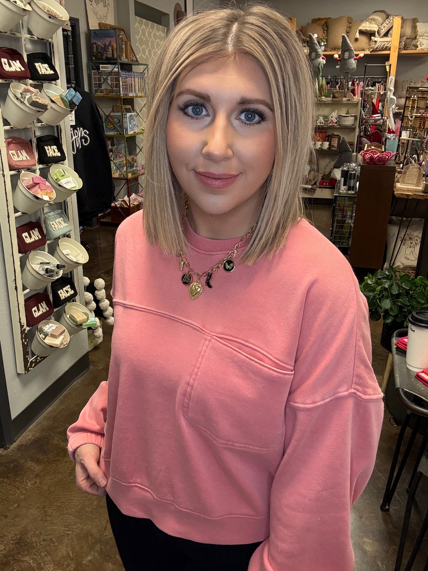 Strawberry Ice Crop Sweatshirt.