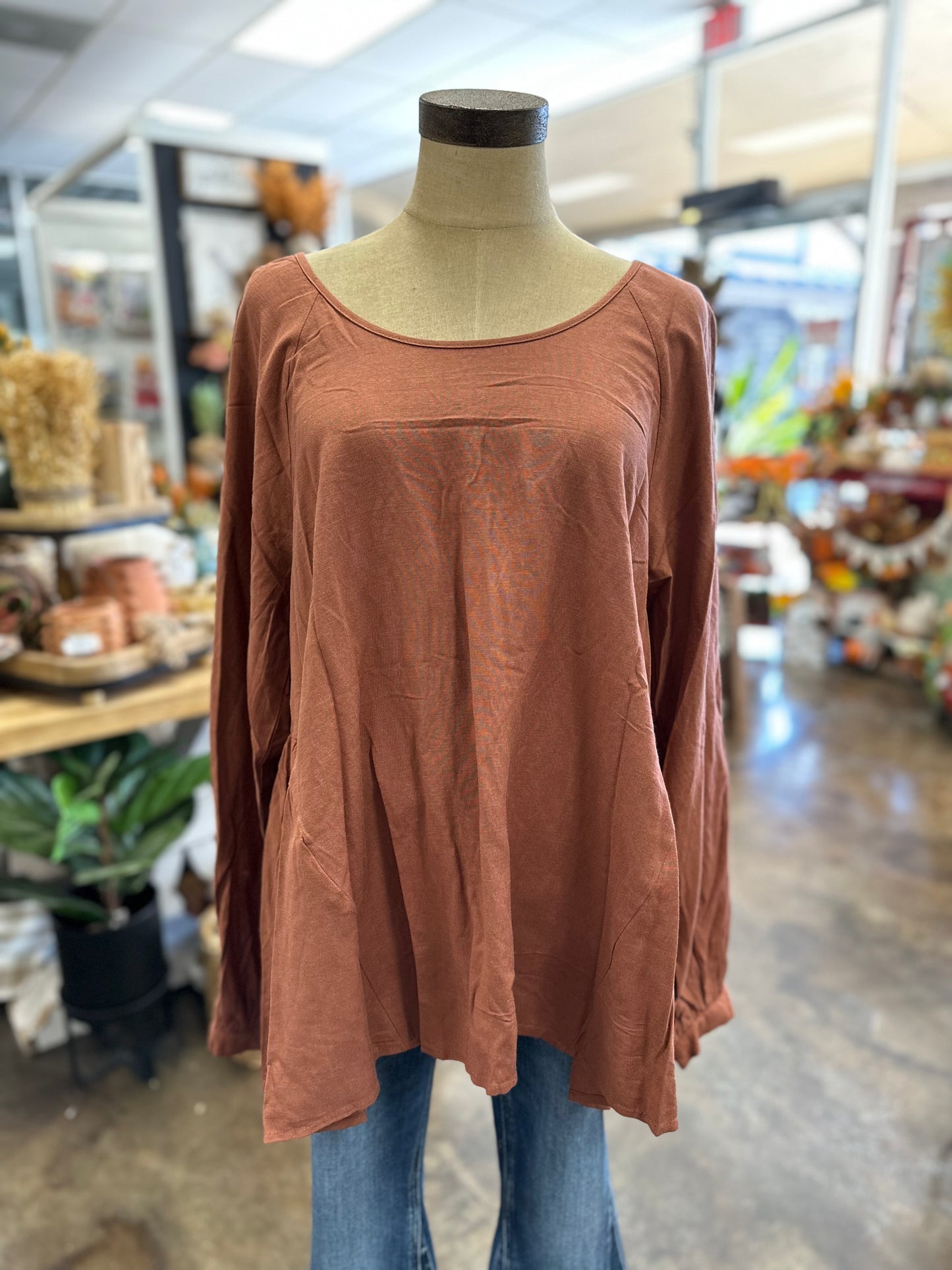 Back Tie Flare Blouse