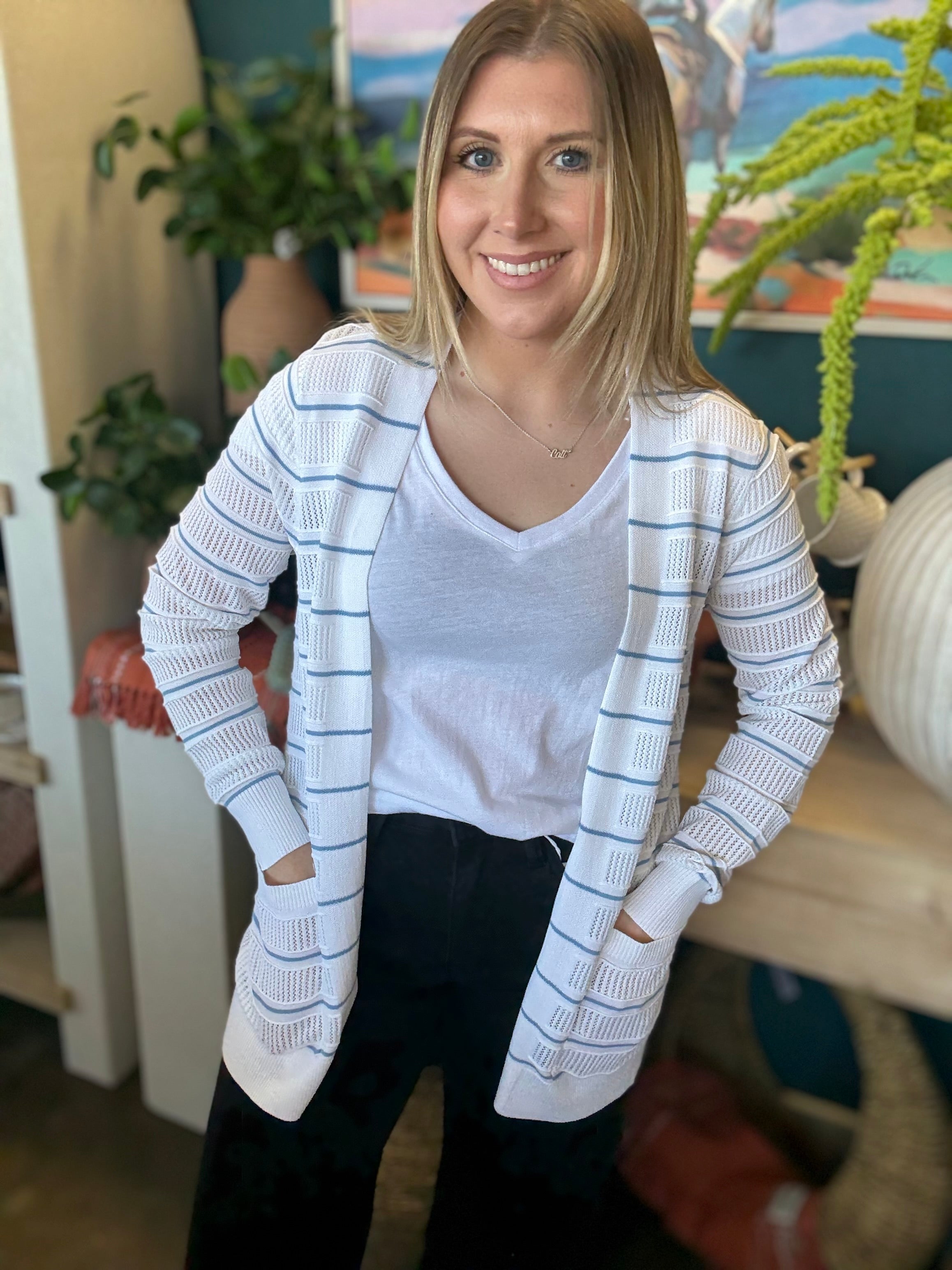 Seaside Stripe Cardigan