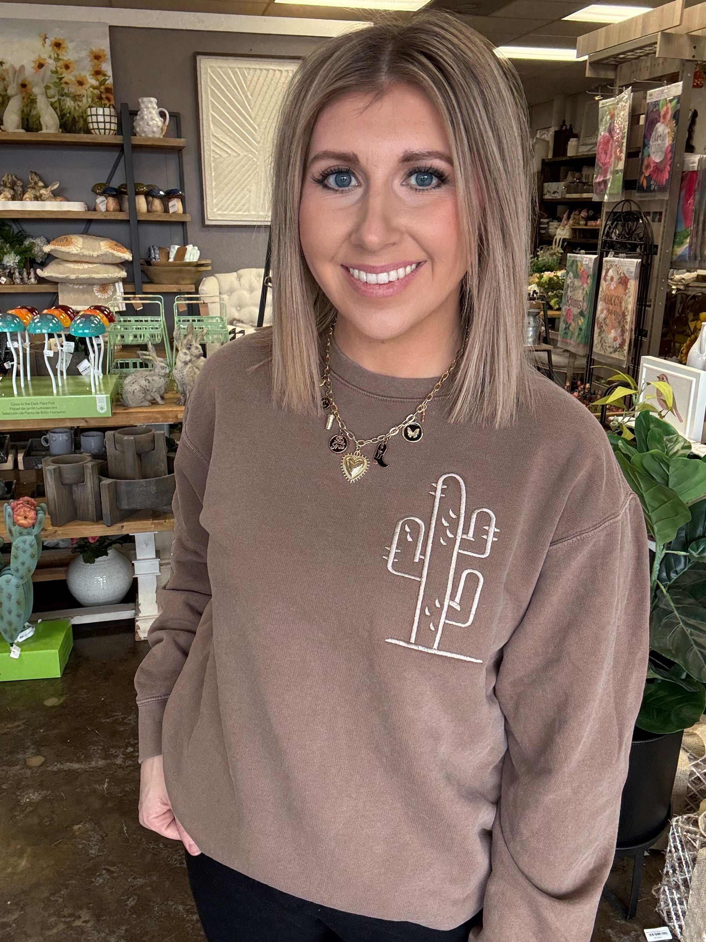 Cactus and Sun Sweatshirt.