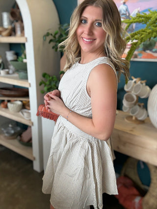 Seaside Breeze Open Back Mini Dress