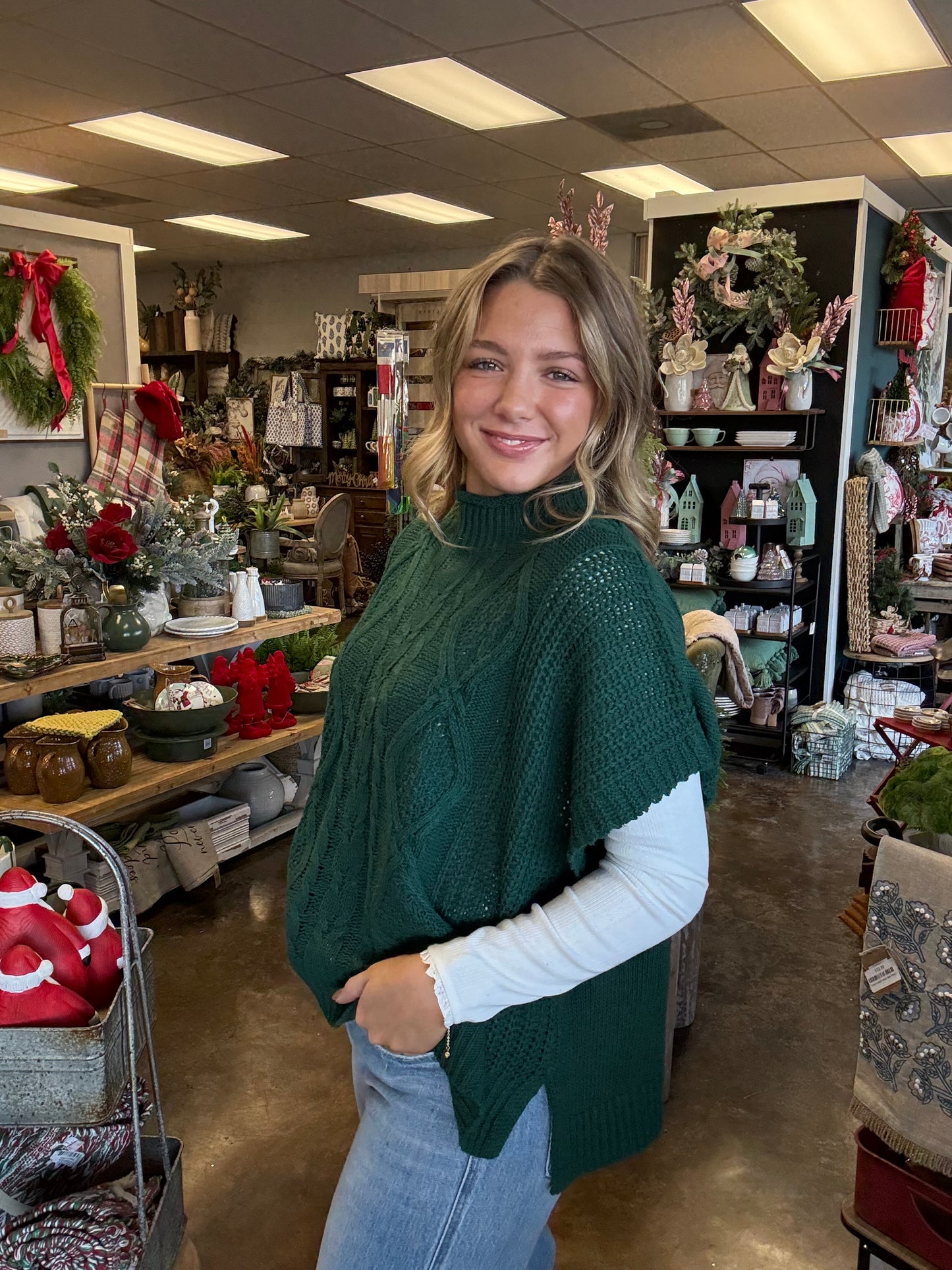 Claude Cable Knit — Green