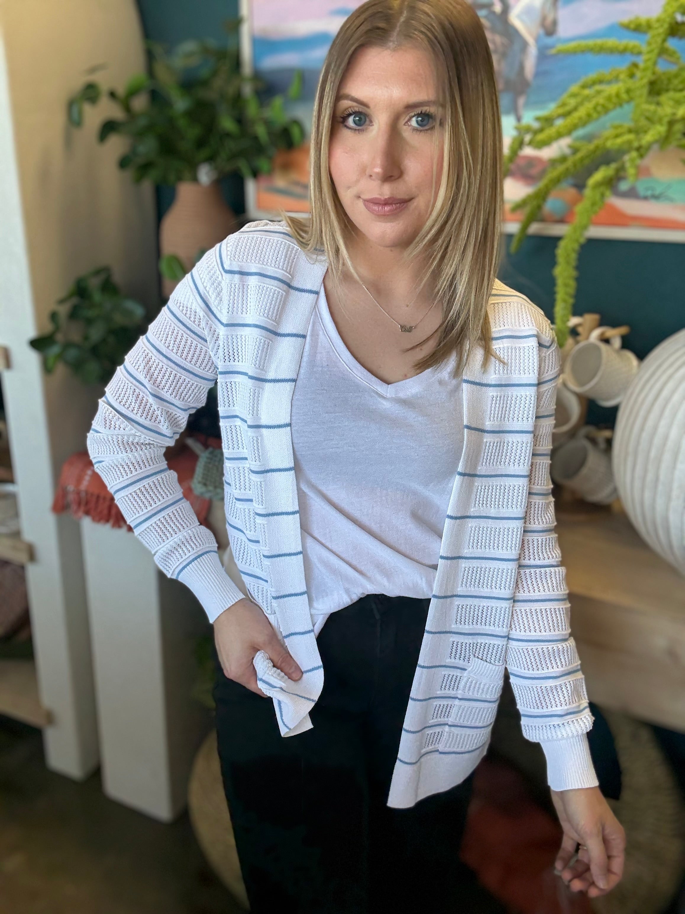 Seaside Stripe Cardigan