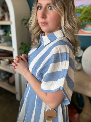 Stripe Pintuck Dress