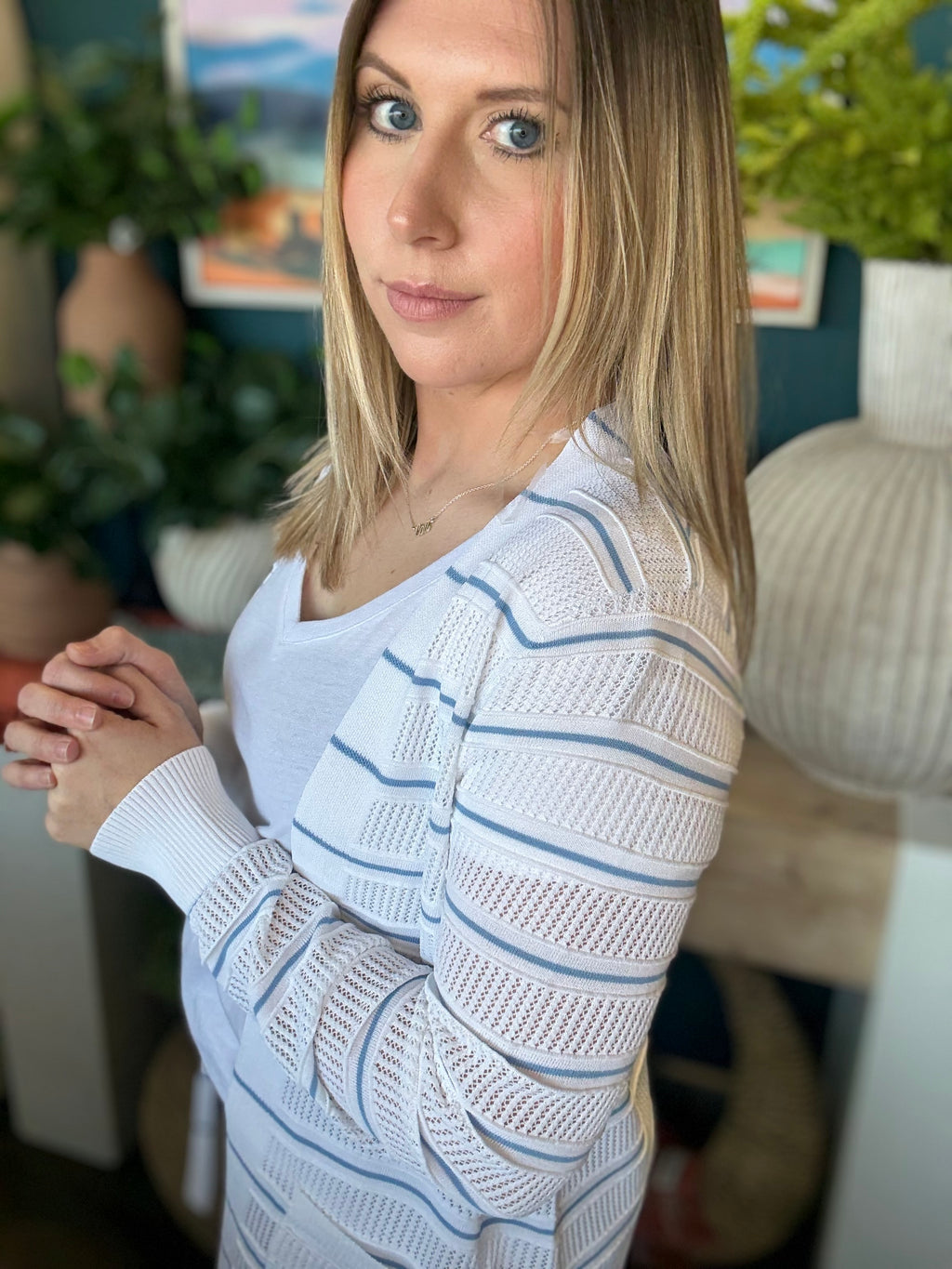 Seaside Stripe Cardigan