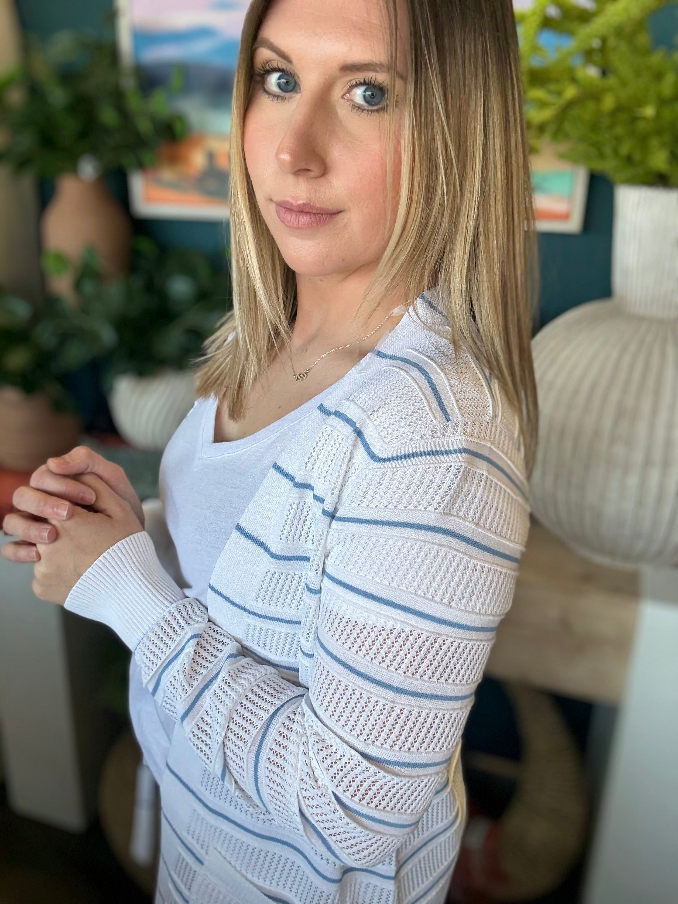 Seaside Stripe Cardigan