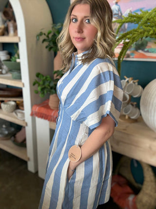 Stripe Pintuck Dress