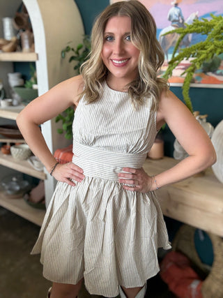 Seaside Breeze Open Back Mini Dress