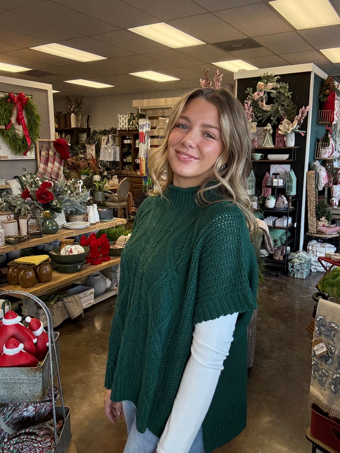 Claude Cable Knit — Green