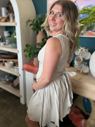 Seaside Breeze Open Back Mini Dress