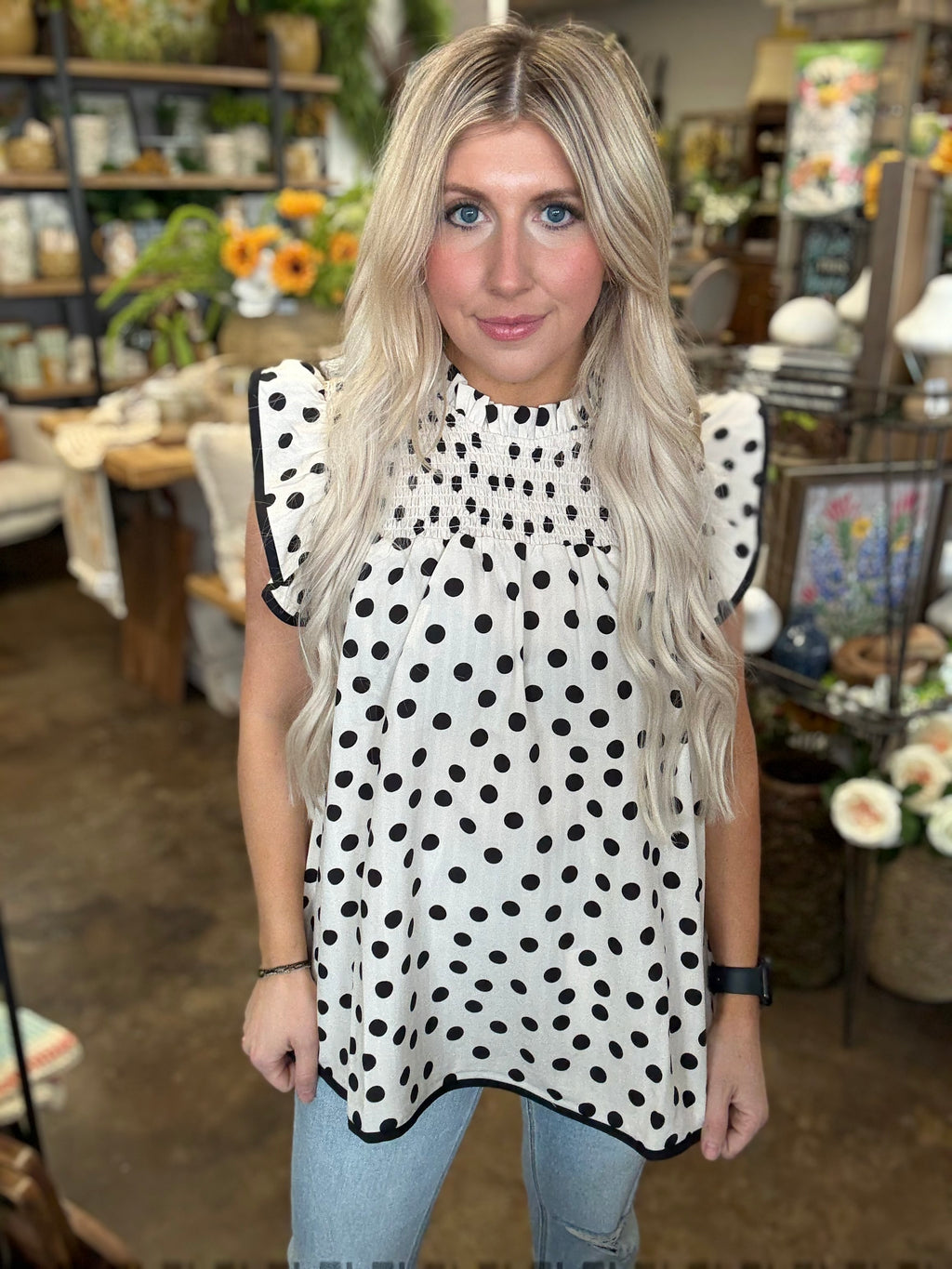 Ruffle Dot Top