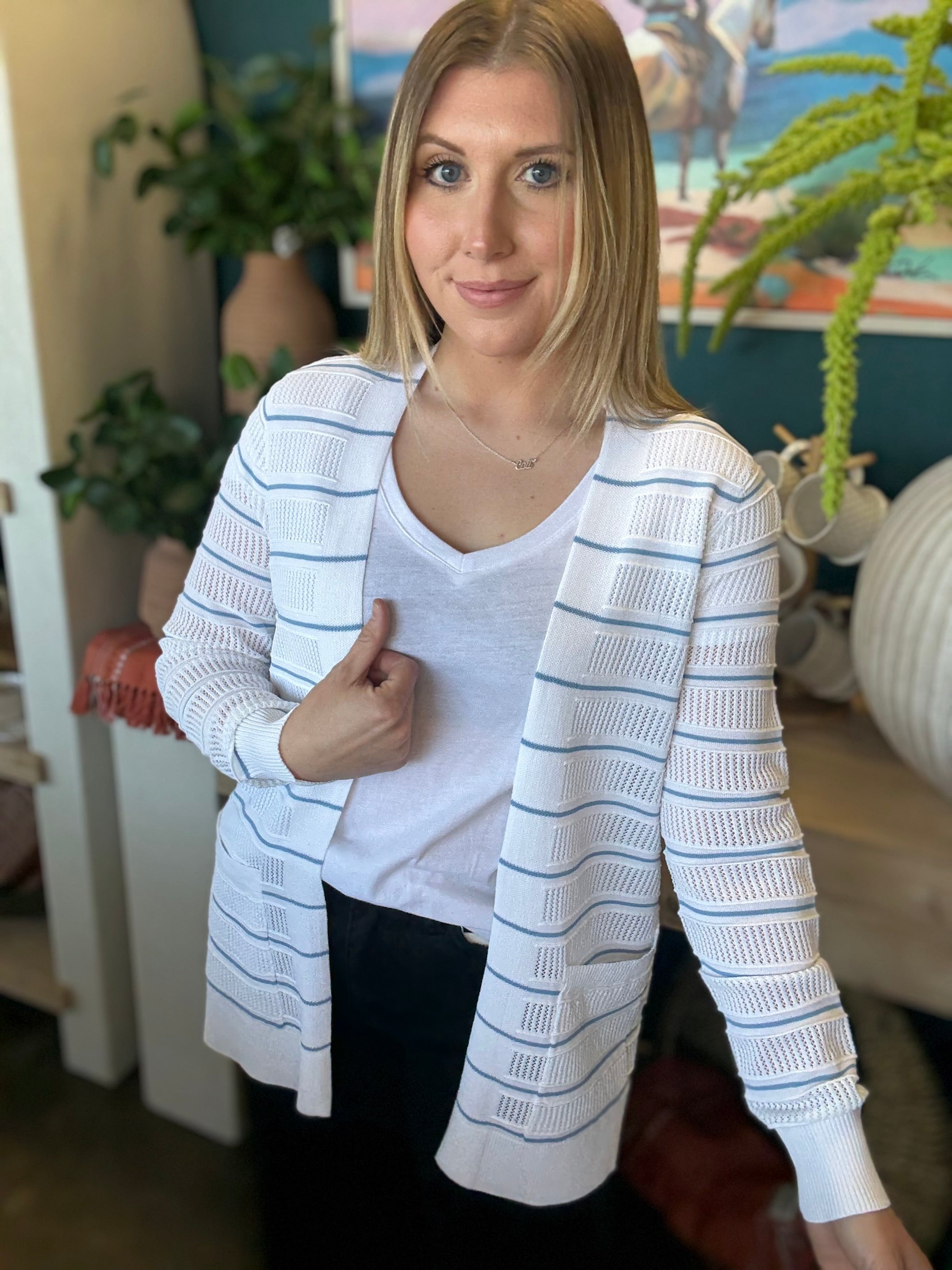 Seaside Stripe Cardigan