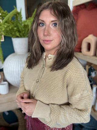 Mineral Washed Sunday Stroll Cardigan — Oatmeal