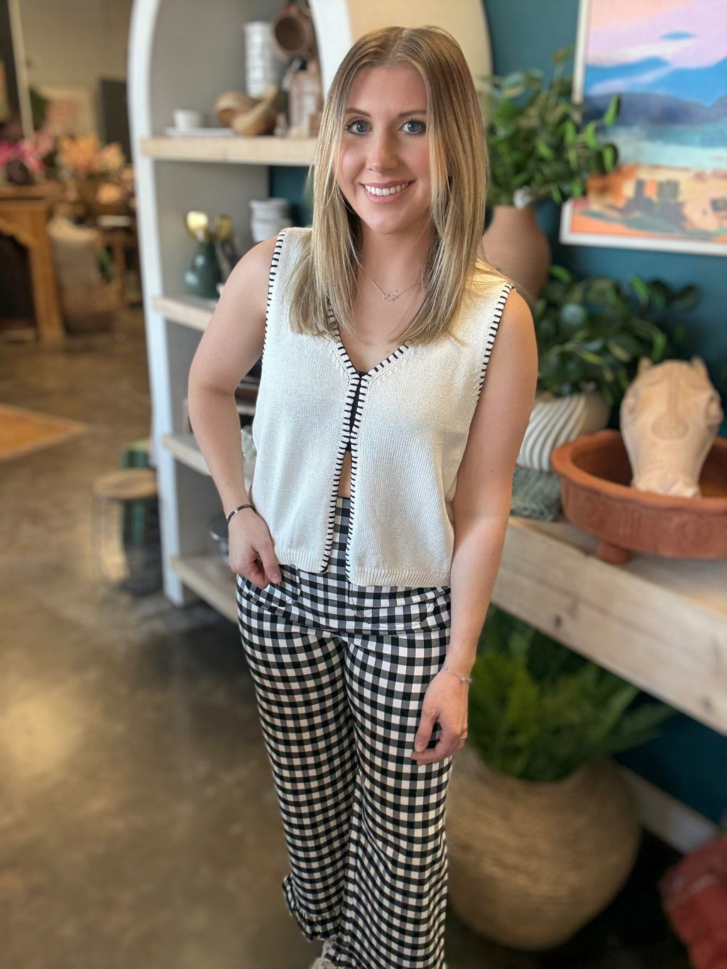 Stitch Detail Knit Vest