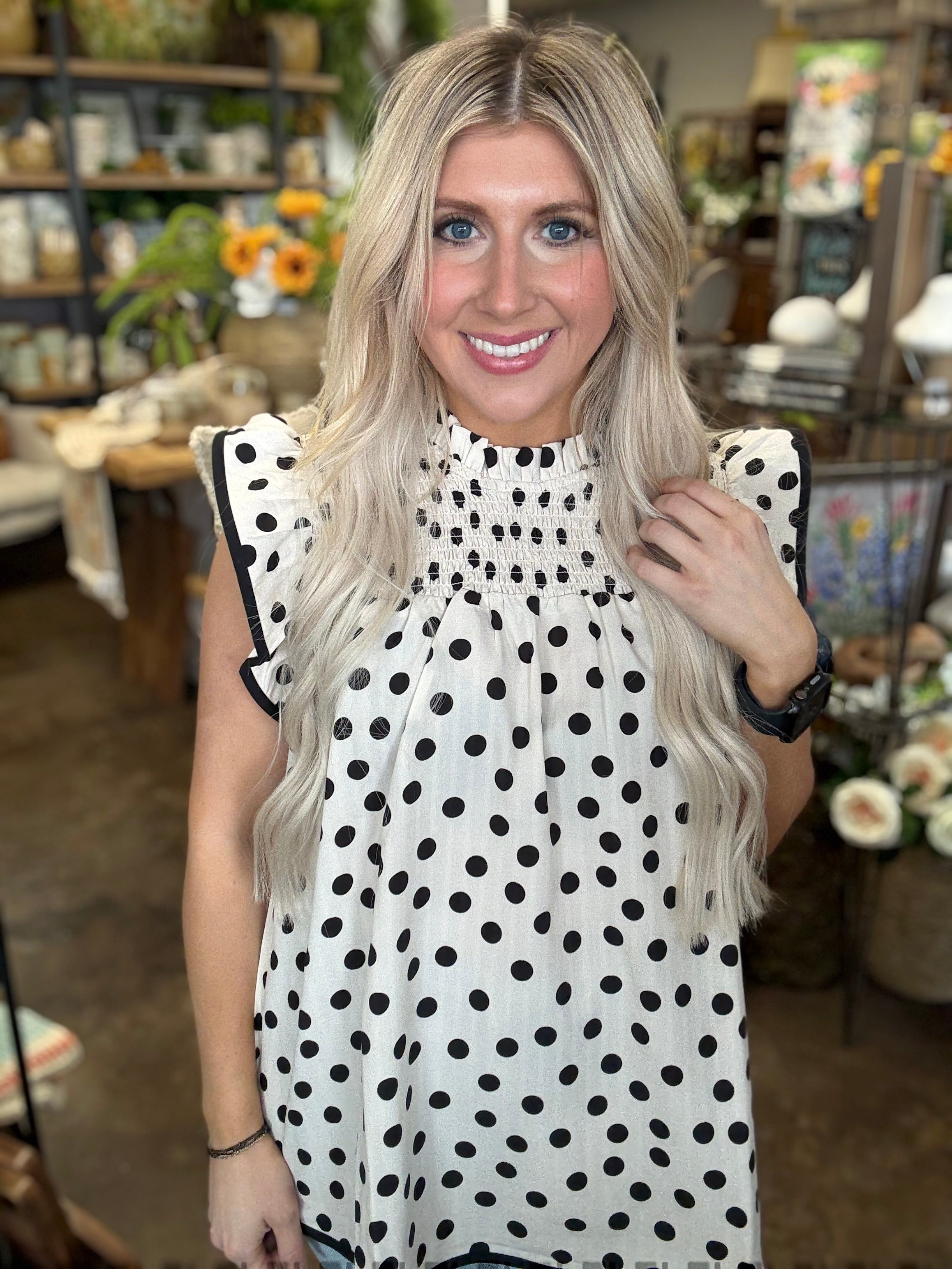Ruffle Dot Top