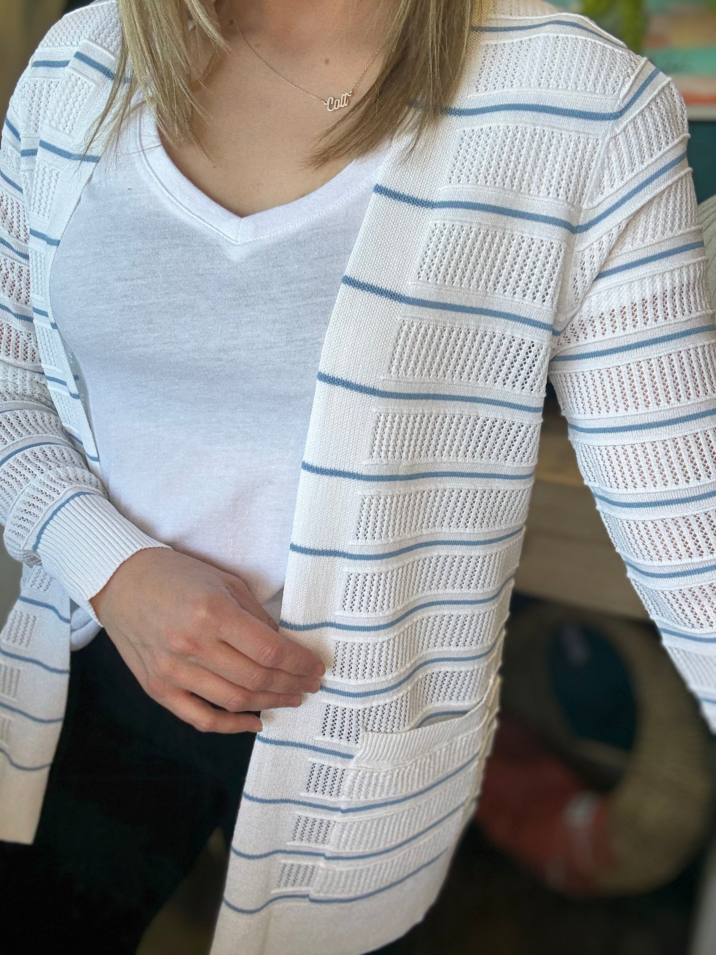 Seaside Stripe Cardigan