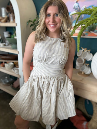 Seaside Breeze Open Back Mini Dress