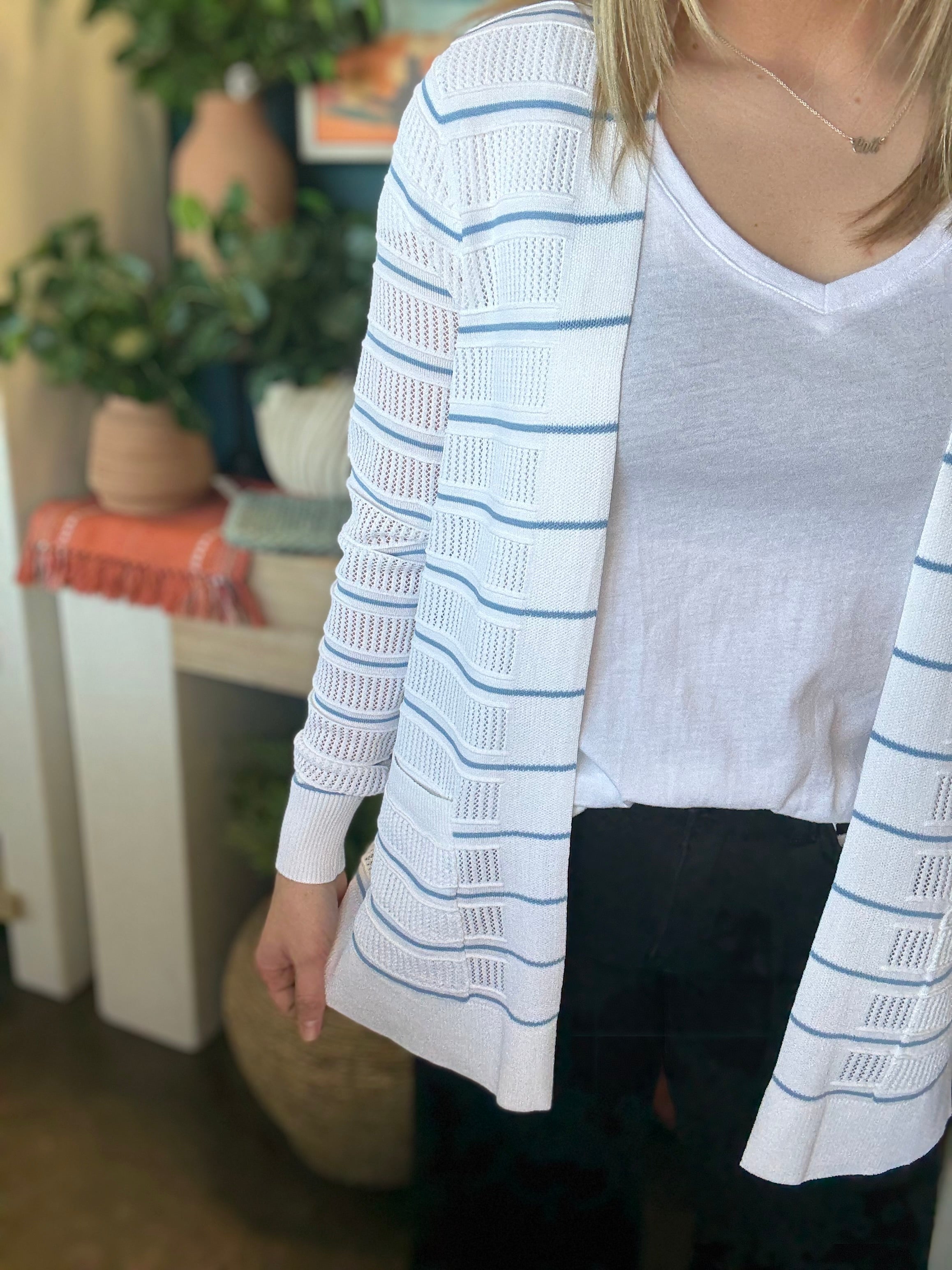 Seaside Stripe Cardigan