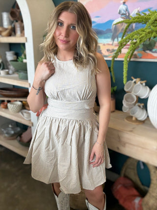 Seaside Breeze Open Back Mini Dress