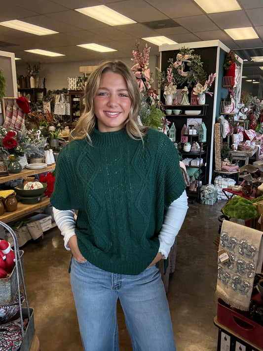 Claude Cable Knit — Green