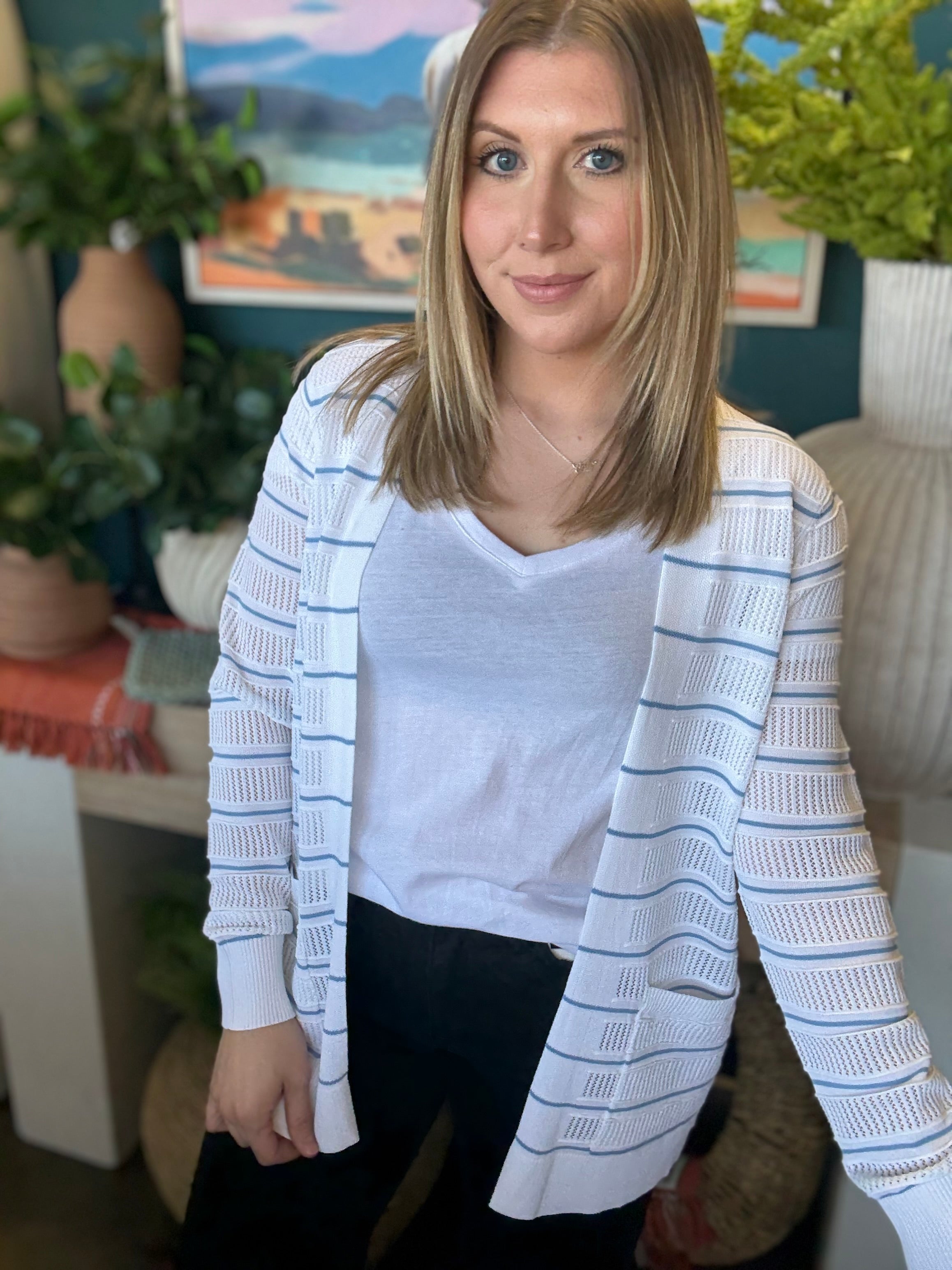 Seaside Stripe Cardigan