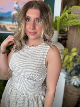 Seaside Breeze Open Back Mini Dress