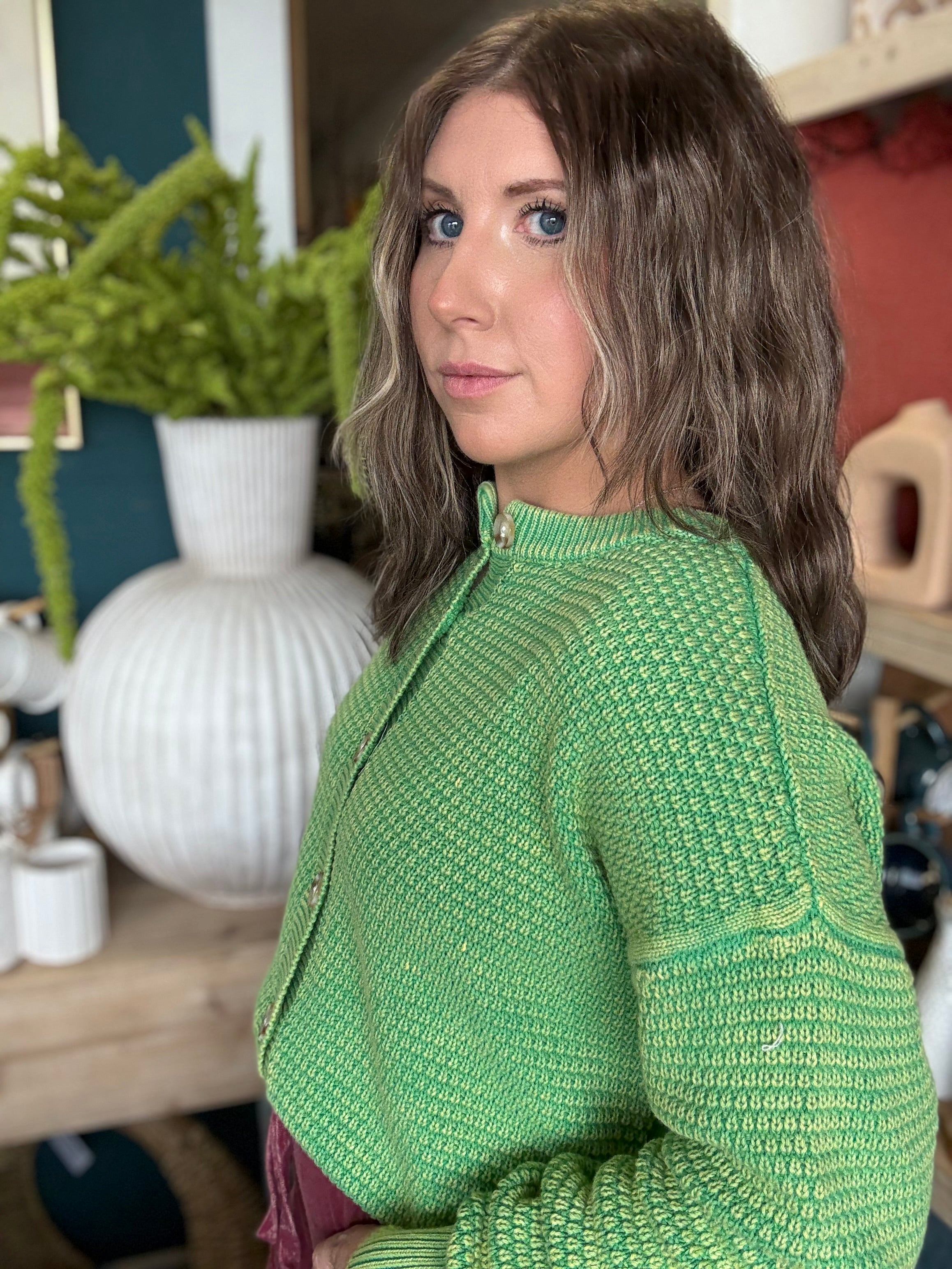 The Sunday Stroll Cardigan — Fern