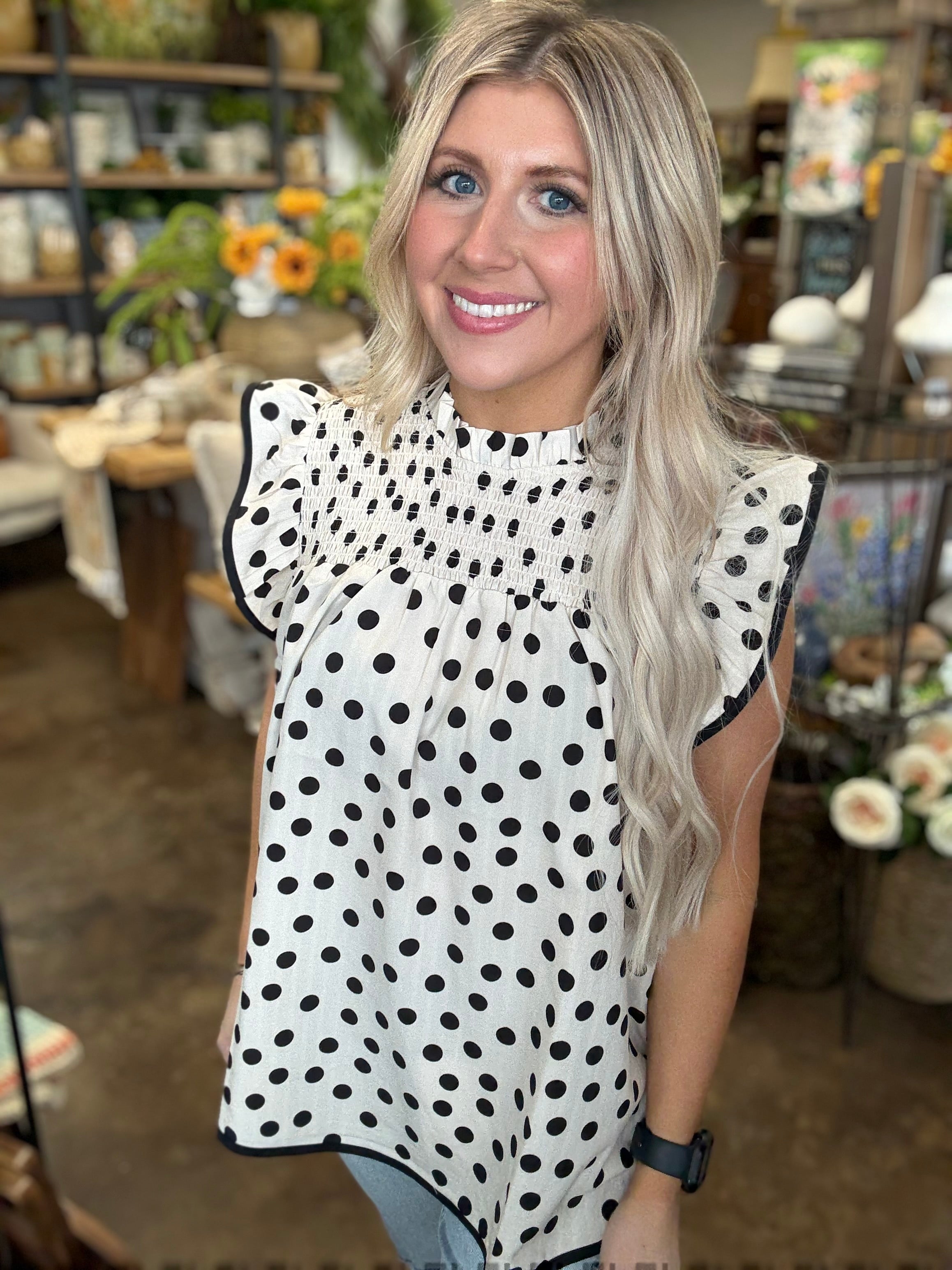 Ruffle Dot Top