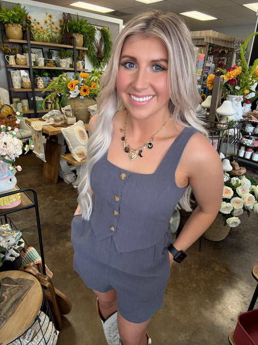 Ink Faux Set Romper