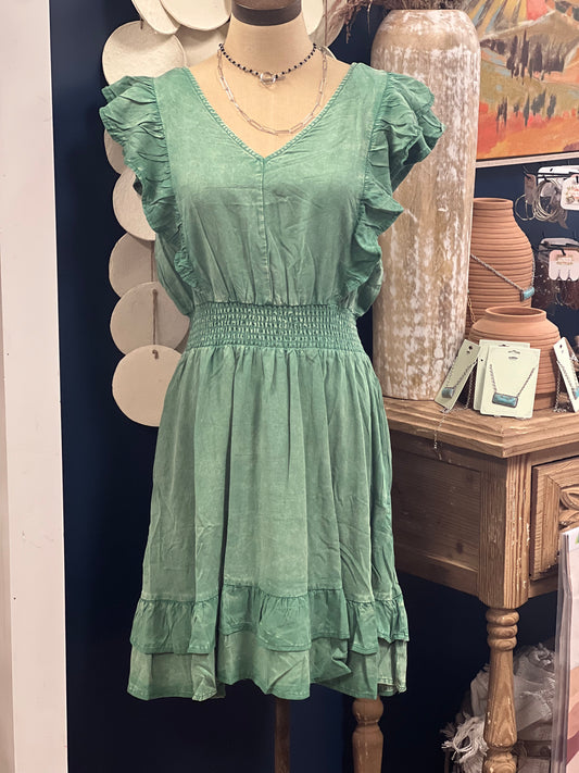 Faded Green Dress