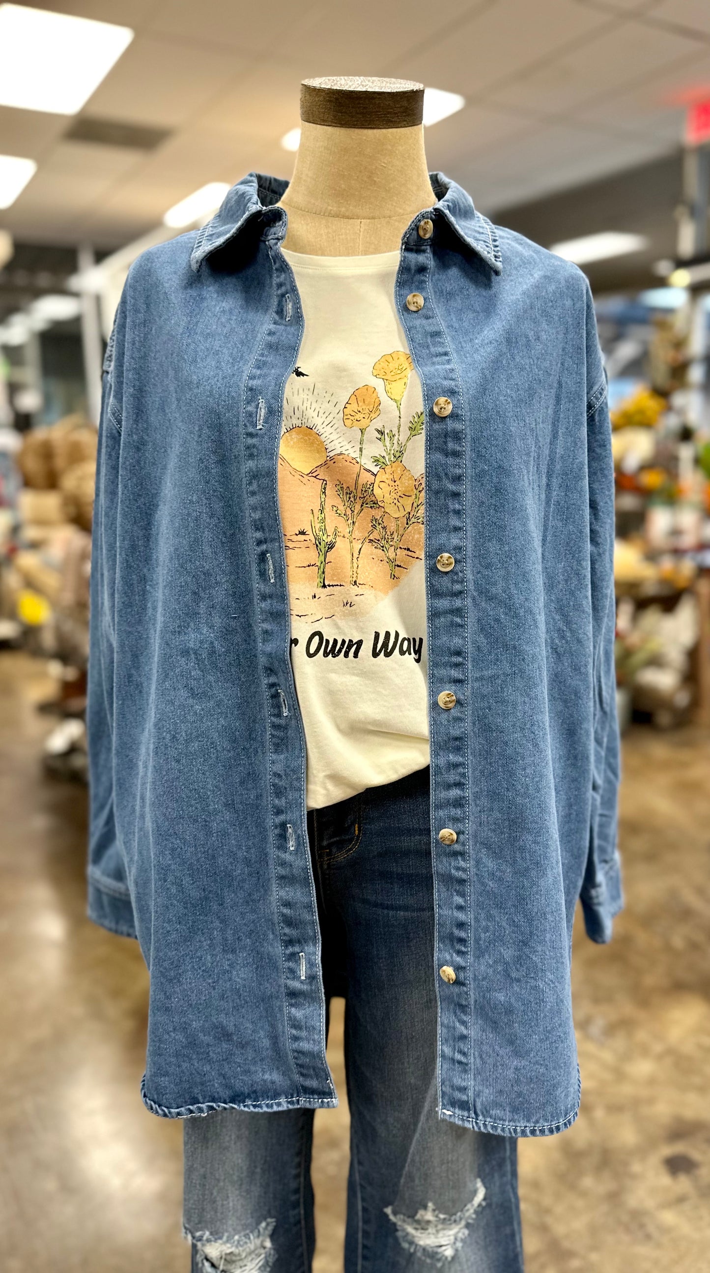 Oaklyn Denim Shirt - Washed Indigo