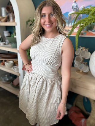 Seaside Breeze Open Back Mini Dress