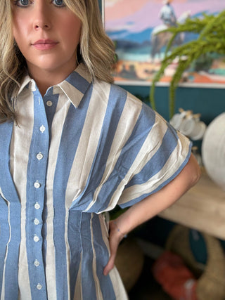 Stripe Pintuck Dress