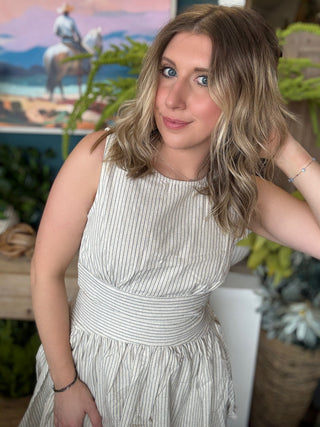 Seaside Breeze Open Back Mini Dress