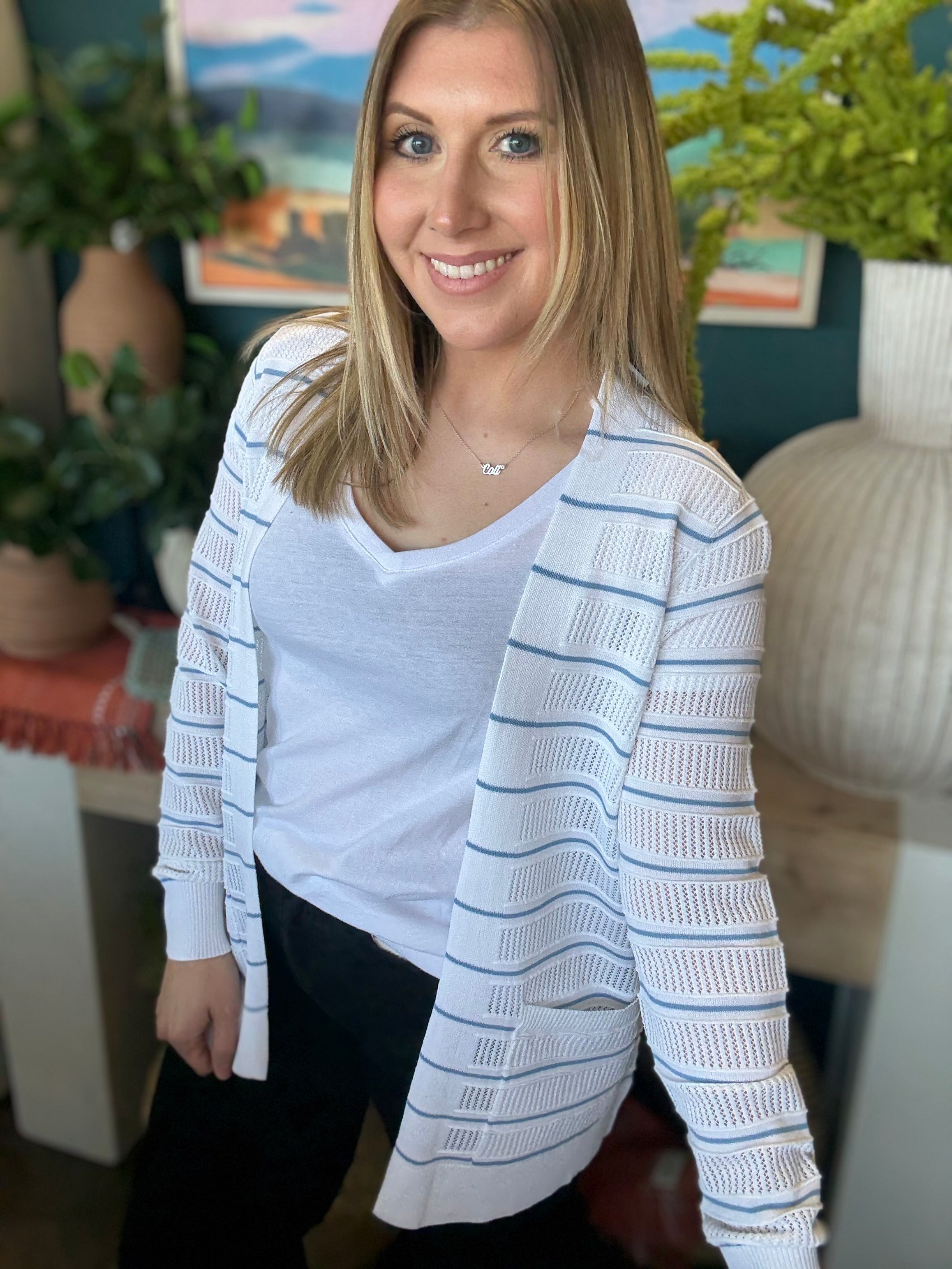 Seaside Stripe Cardigan