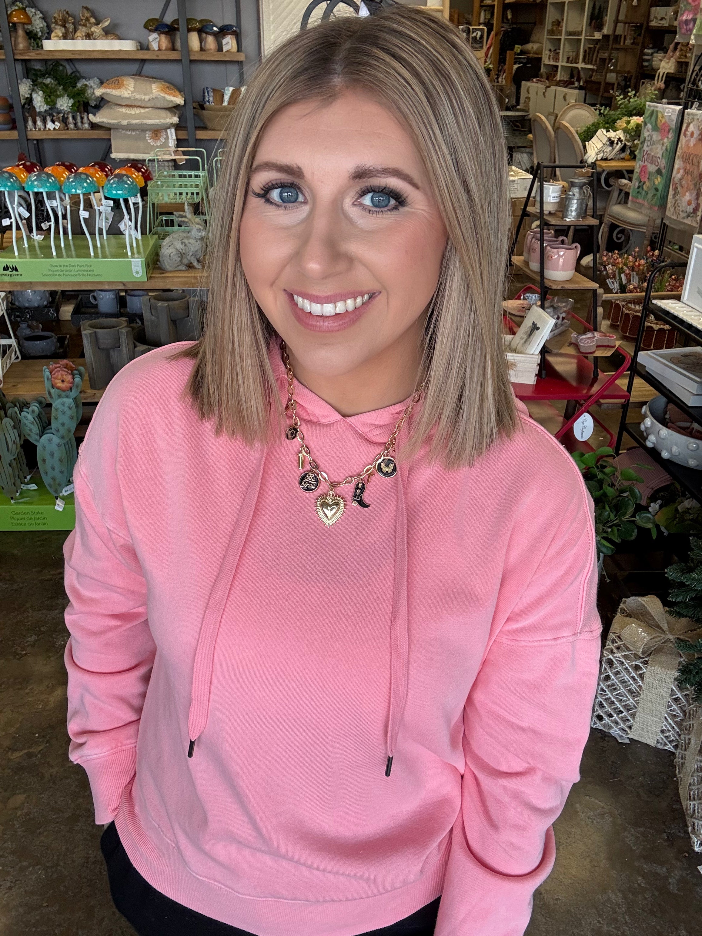 Geranium Pink Hoodie.