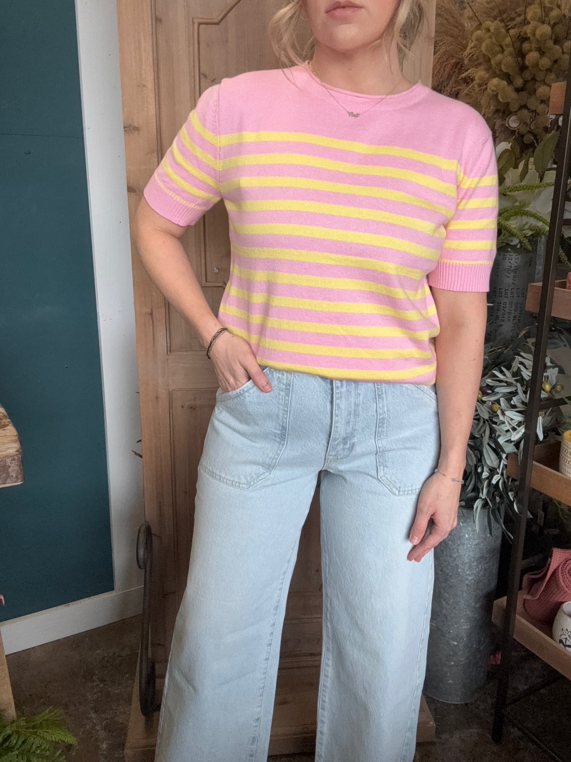 light wash wide leg raw hem boutique jeans for women